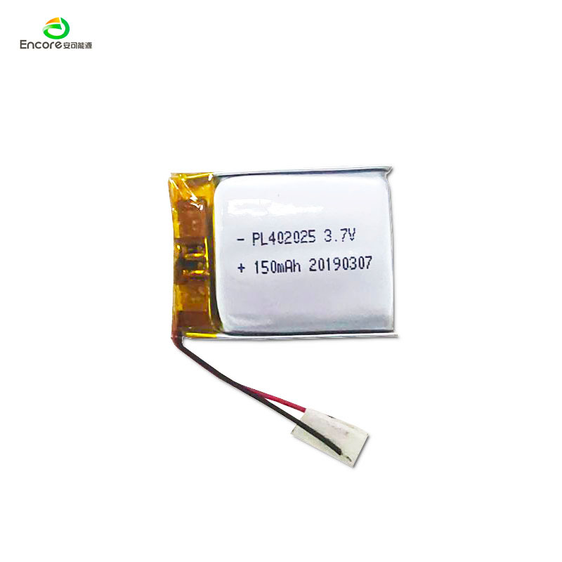 402025 150mAh 3.7v แบตเตอรี่ lipo แบบชาร์จไฟได้