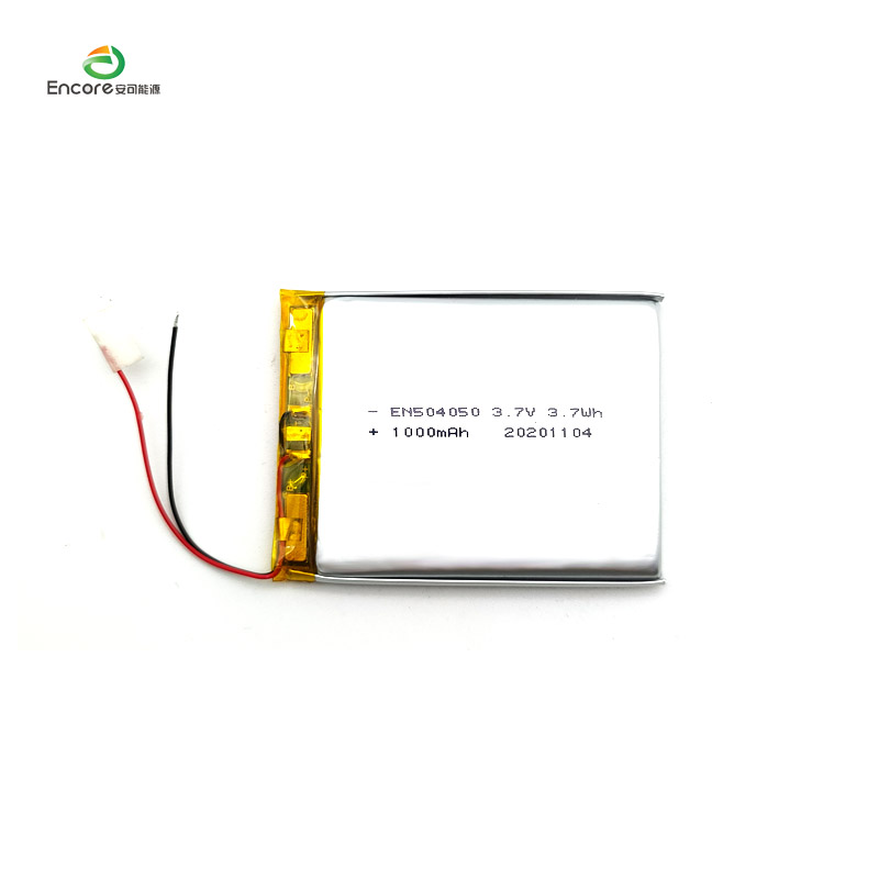 504050 3.7v 1000mah lipo JST เชื่อมต่อแบตเตอรี่ลิเธียมโพลิเมอร์สำหรับอุปกรณ์แลกเปลี่ยนแบบพกพาที่มี UL