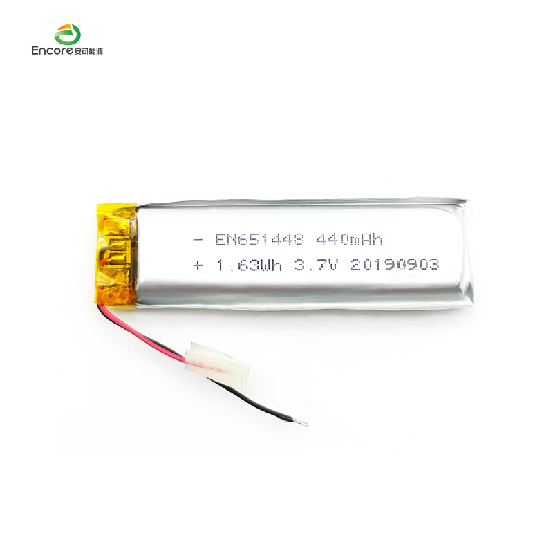 651448 450 มิลลิแอมป์ชั่วโมง 3.7 โวลต์แบตเตอรี่ lipo