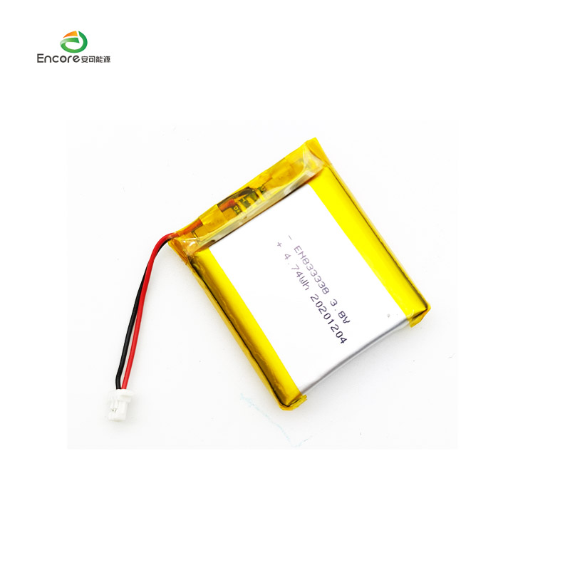 833338 1280mAh 3.8v เซลล์ lipo แบบชาร์จไฟได้