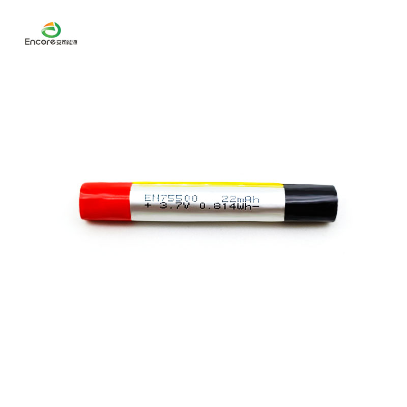 แบตเตอรี่ lipo แบบกลม 75500 220mah 3.7v